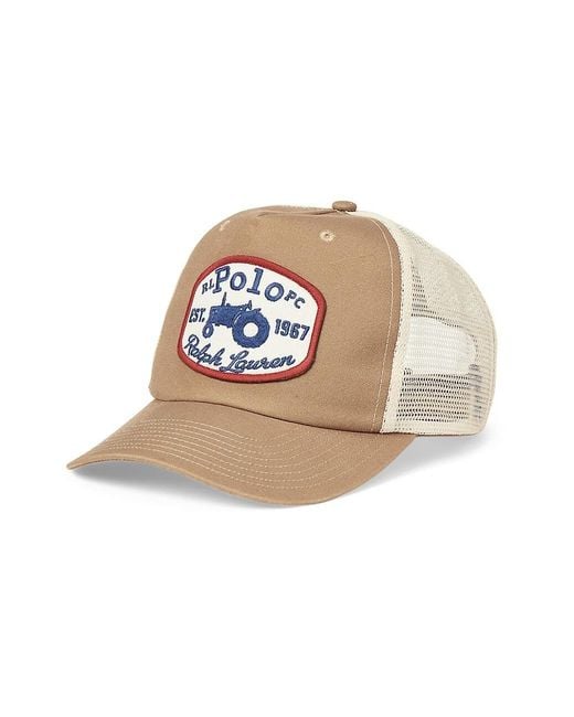 Polo Ralph Lauren Synthetic Retro Logo Trucker Hat in White for Men Lyst
