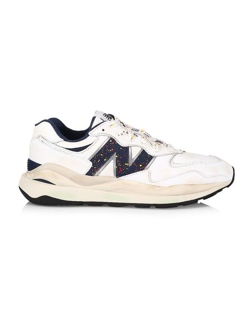 mens white leather new balance
