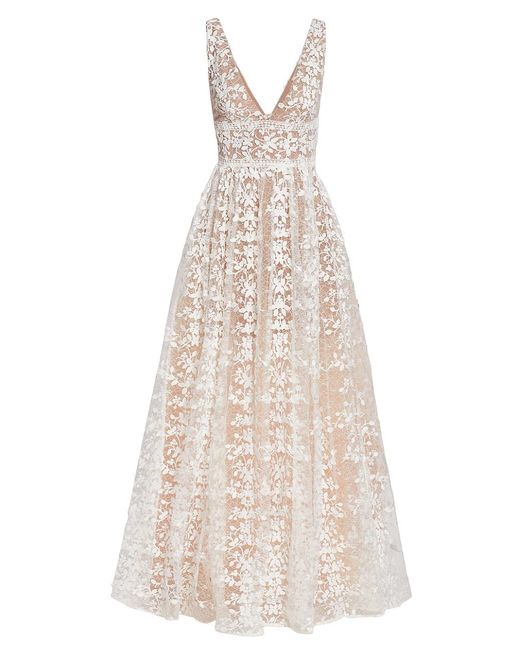Bronx and Banco Megan Lace A-line Gown in White - Lyst