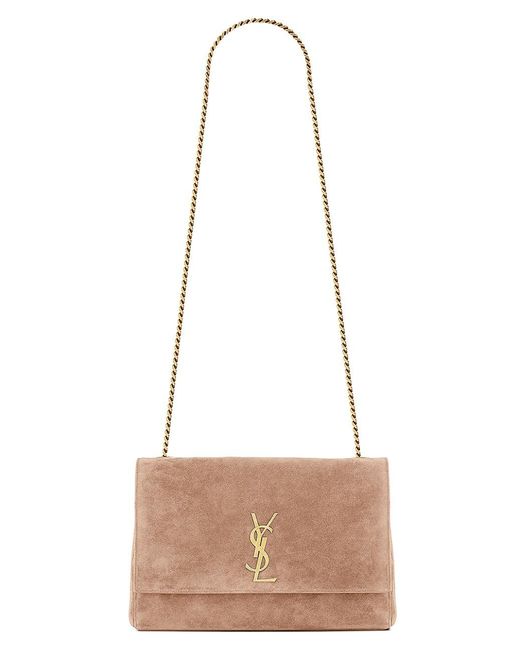 Saint Laurent Kate Medium Supple Reversible Chain Bag In Shiny Leather