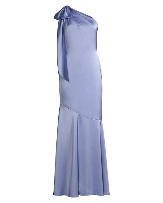 aidan by aidan mattox crystal strap satin gown