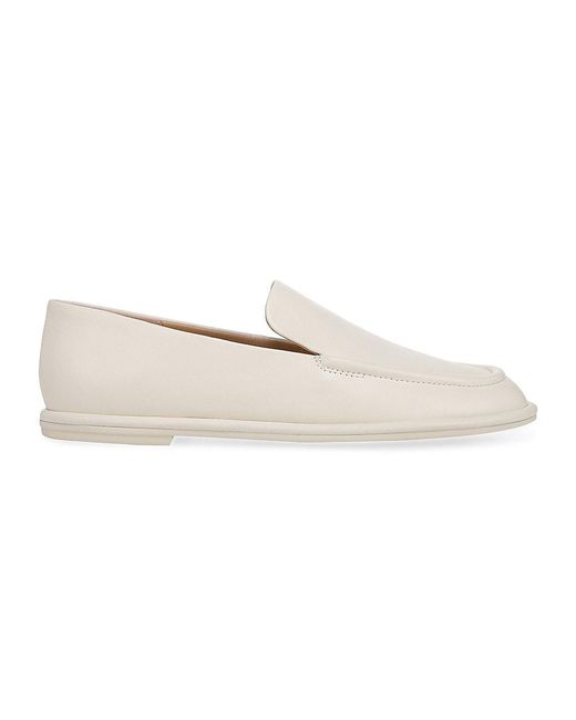 Vince Sloan Leather Loafers in White | Lyst