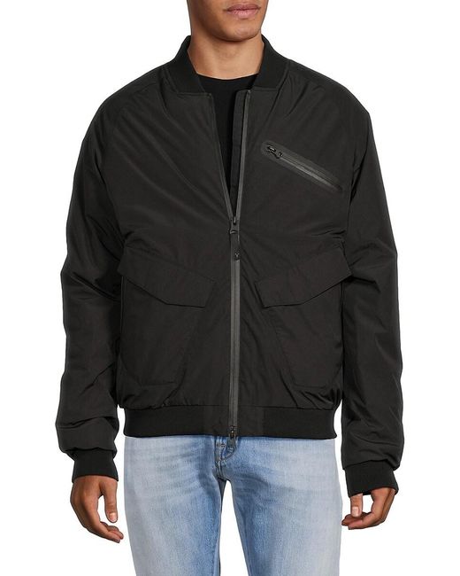 Nobis Black Oversized Pocket Down Jacket for men
