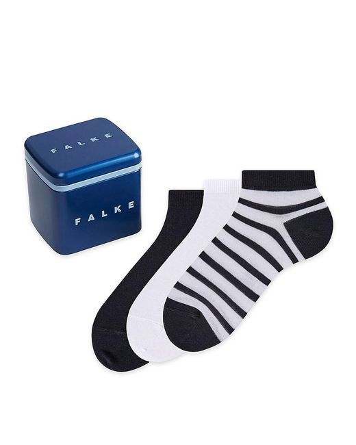 Falke Blue Happy Box 3-pack Ankle Socks for men