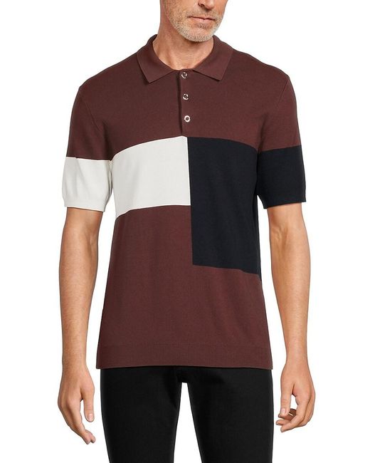 Reiss Red Primo Colorblock Polo for men