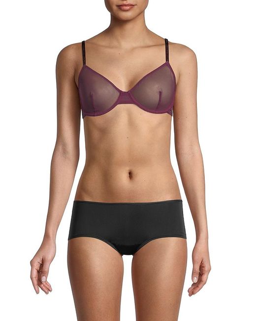 French Connection Purple Unlined Demi Bra