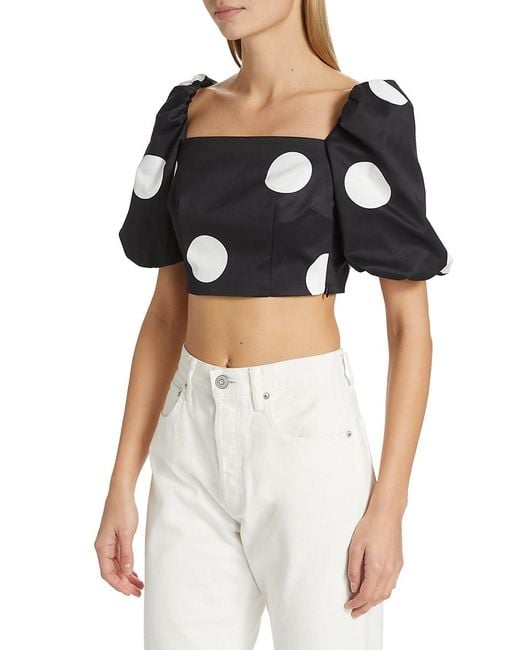 Kate Spade Polka Dot Crop Top in Black Lyst Canada