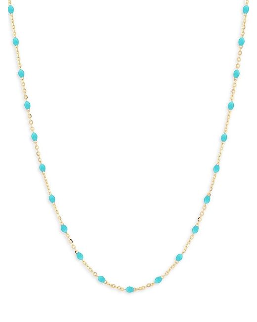 Saks Fifth Avenue Saks Fifth Avenue 14k & Enamel Beaded Cable Chain ...