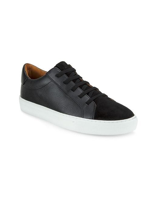 Allen Edmonds Black Fisher Leather Low-top Sneakers for men