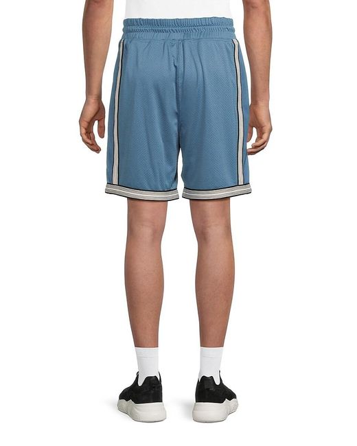 Starter Blue Linen-Blend Cargo Shorts for men