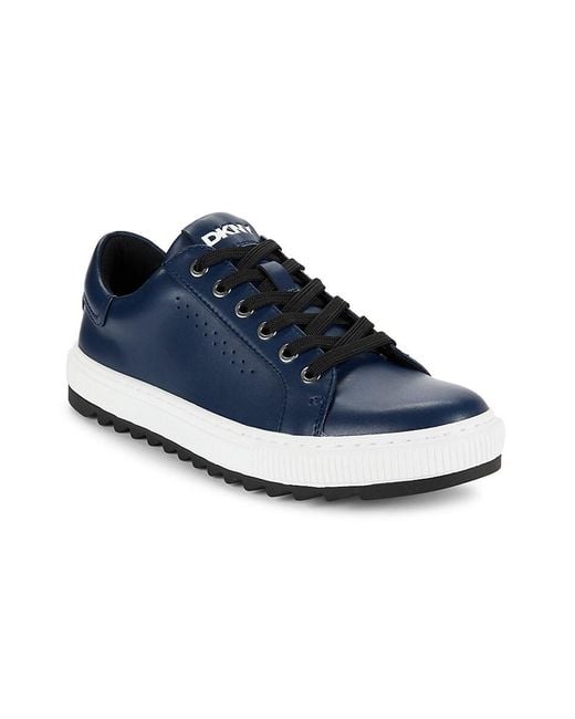 DKNY Black Leather Sneakers for men