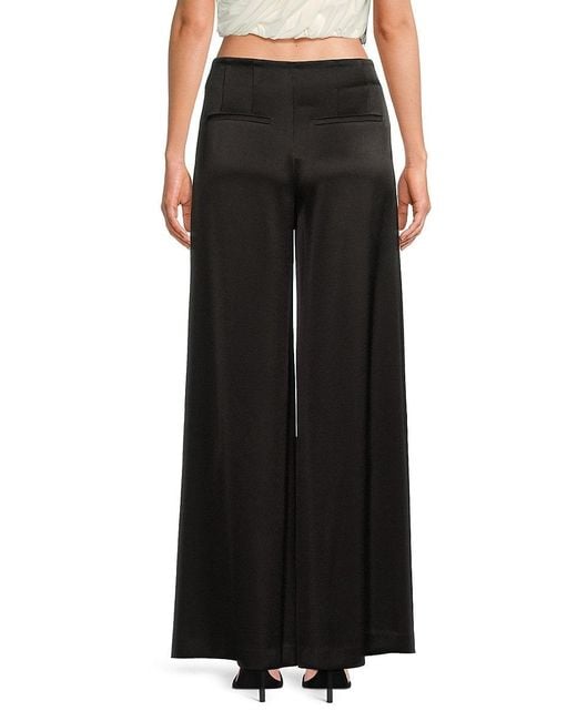 Alice + Olivia Black Eloise Pleated Pants