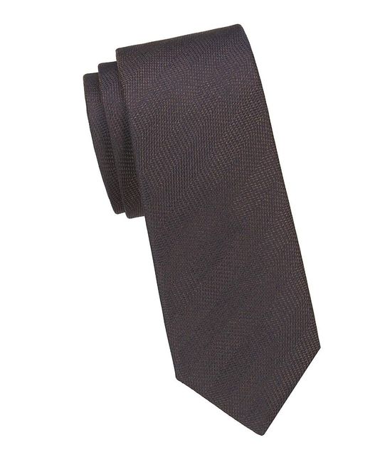 Canali Gray Textured Silk Tie for men
