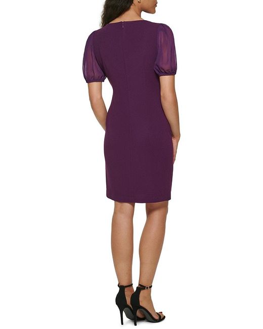 purple dkny dress