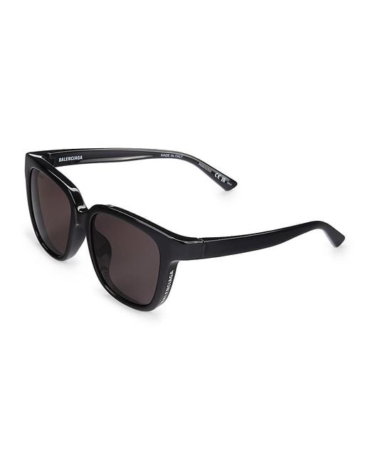 Balenciaga Black 54mm Square Sunglasses