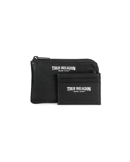 True Religion 2-piece Leather Pouch 