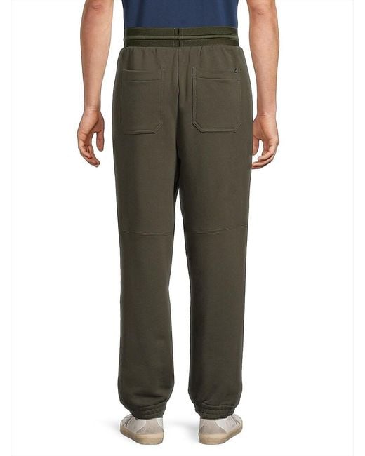 Helmut Lang Green Curve Combed Cotton Jogger Sweatpants for men