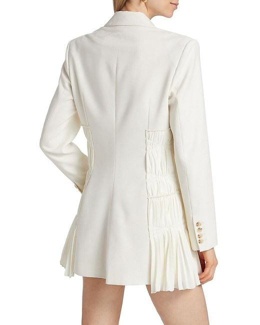 Jonathan Simkhai White Smith Crepe Blazer Minidress