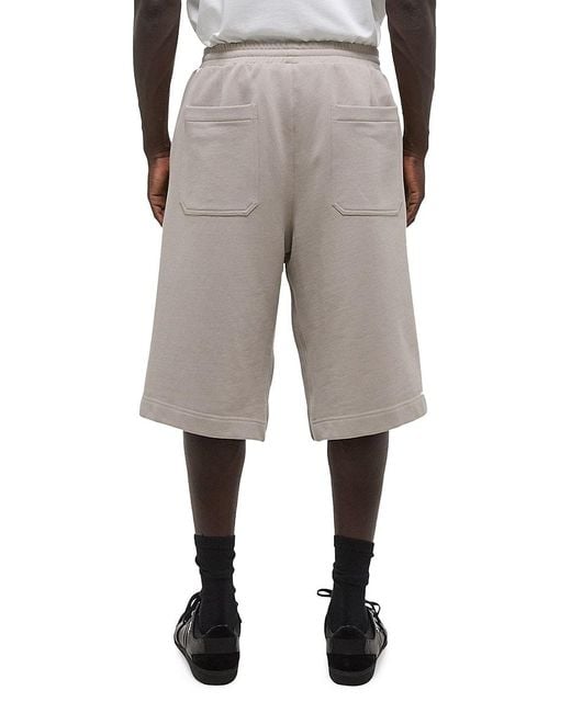 Helmut Lang Gray Gusset Cotton Sweatshorts for men