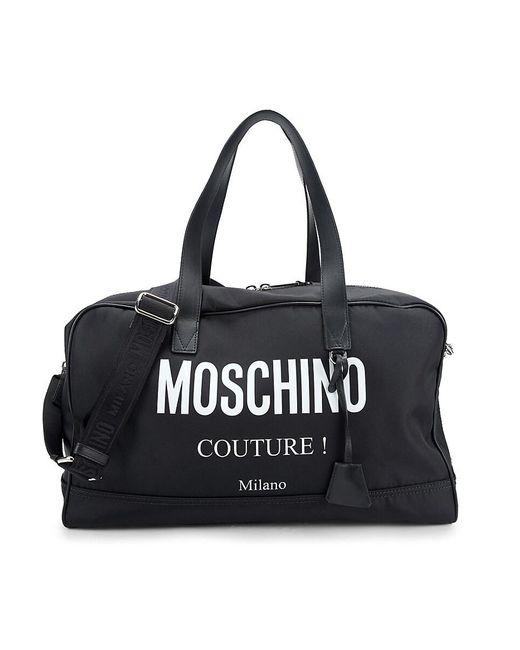 Moschino Black Logo Duffle Bag for men