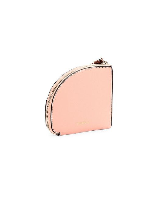 Furla Pink Leather Card Holder