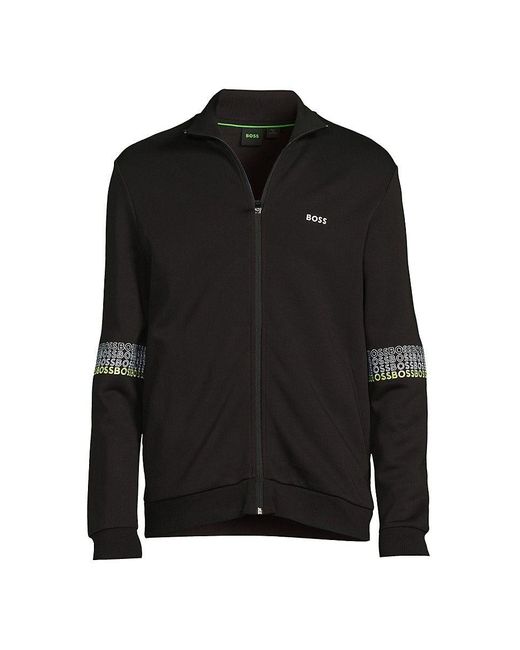 BOSS by HUGO BOSS Skaz Logo Track Jacket in Black for Men | Lyst