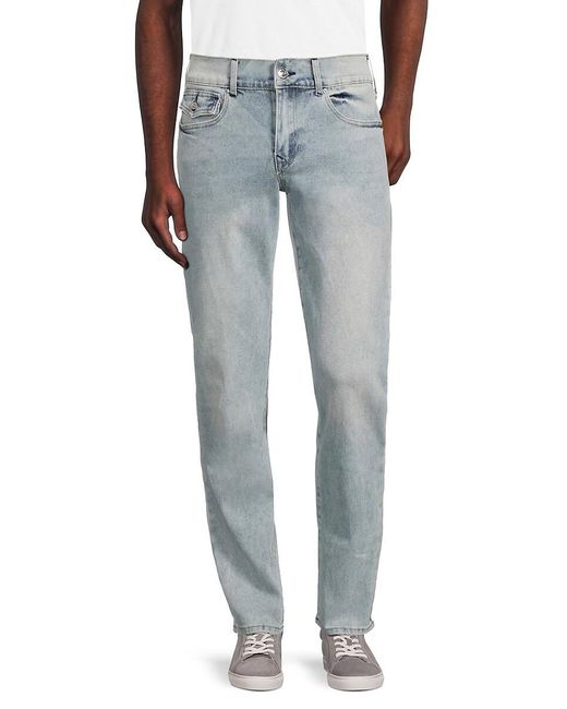True Religion Blue Geno Flap Skinny Fit Jeans for men