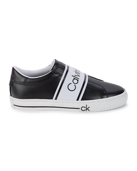 Calvin Klein Black Clairen Logo Slip-on Sneakers