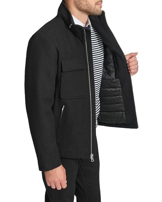 Calvin Klein Black Wool Blend Jacket for men