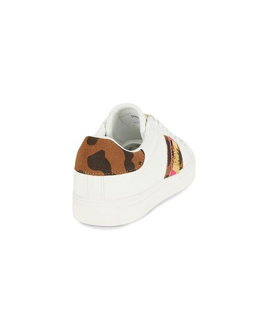 Cavalli Class by Roberto Cavalli White Logo Pattern Low Top Sneakers