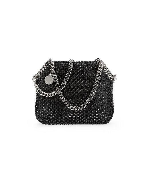 Stella McCartney Black Falabella Crystal Embellished Shoulder Bag