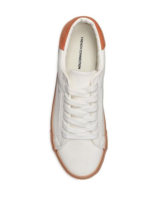 French Connection White Becka Lace Up Sneakers Sneakers