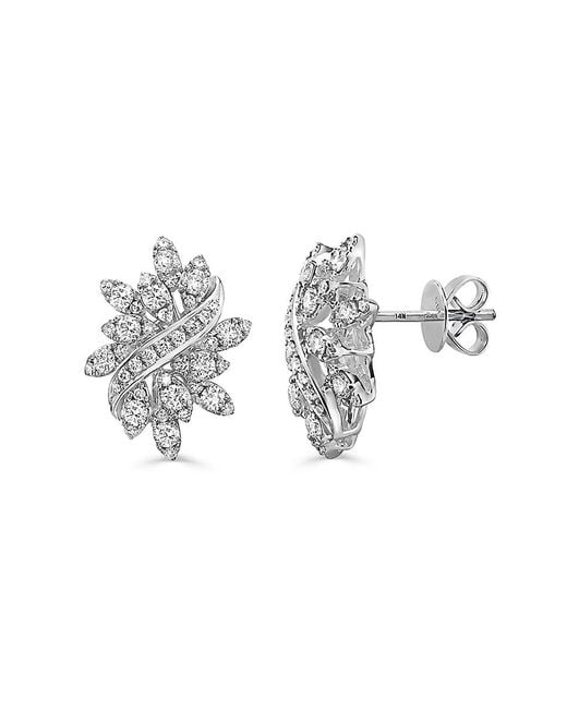 Effy Women's Metallic 14k White Gold & 1.28 Tcw Diamond Stud Earrings