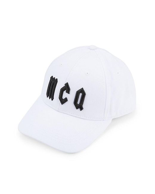 McQ Alexander McQueen White Gothic Logo Baseball Cap for men