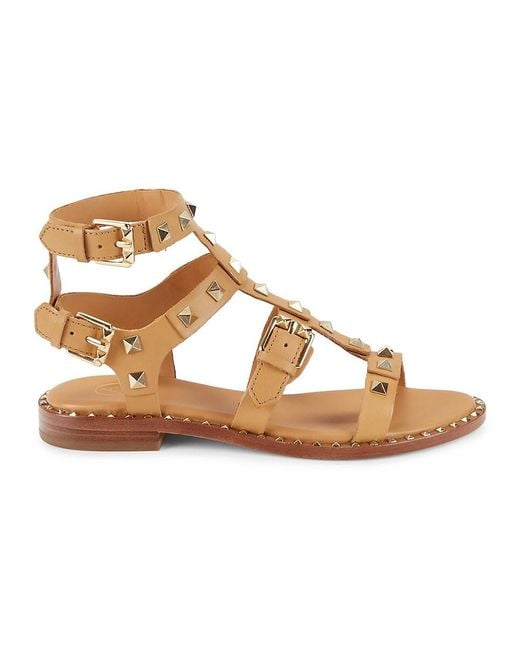 Ash Metallic Pacific Studded Gladiator Sandals