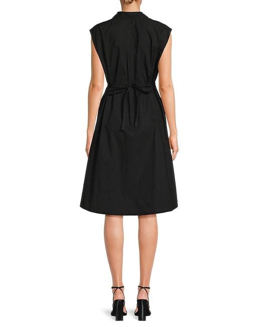 French Connection Black 'Rhodes Solid A-Line Dress