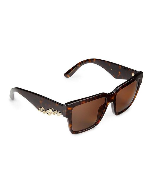 Dolce & Gabbana Brown 55mm Wayfarer Sunglasses