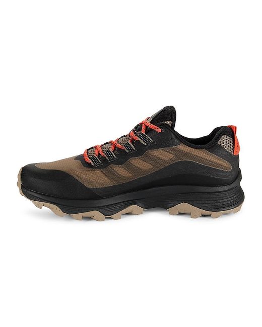 Merrell Black Moab Speed Colorblock Low Top Sneakers for men