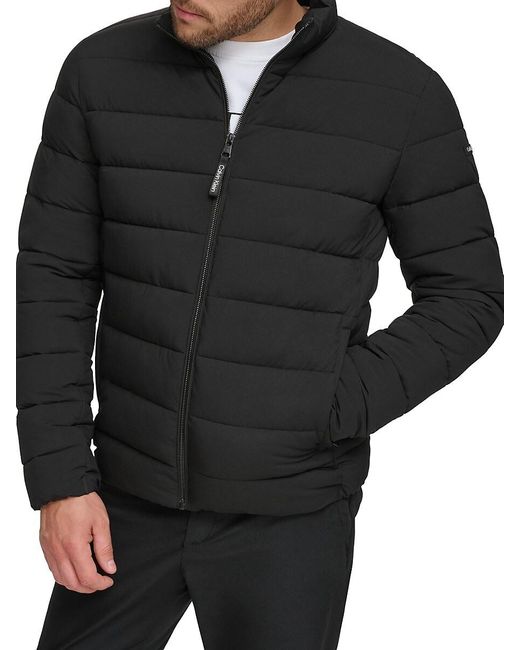 Calvin Klein Black Stretch Puffer Jacket for men