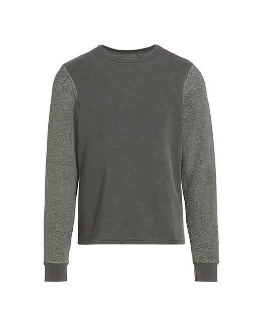 NSF Gray Reverse Sleeve Crewneck Sweater for men