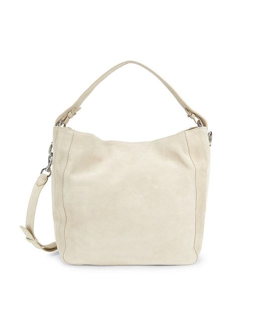 Rebecca Minkoff Mab Suede Hobo Bag in Natural Lyst UK