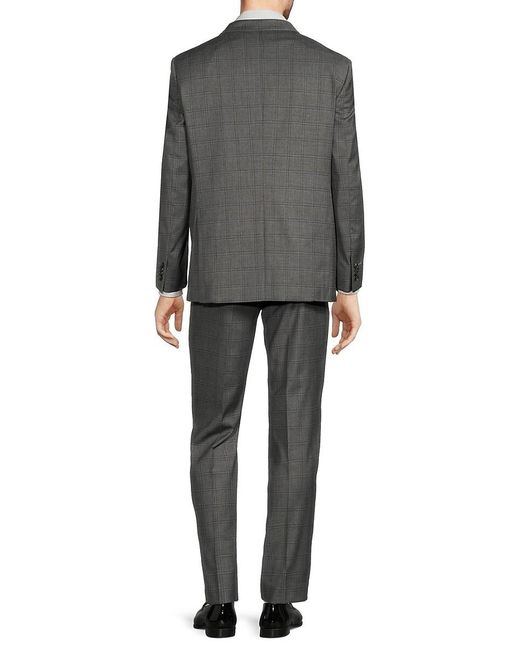 Scotch & Soda Gray Modern Fit Check Suit for men