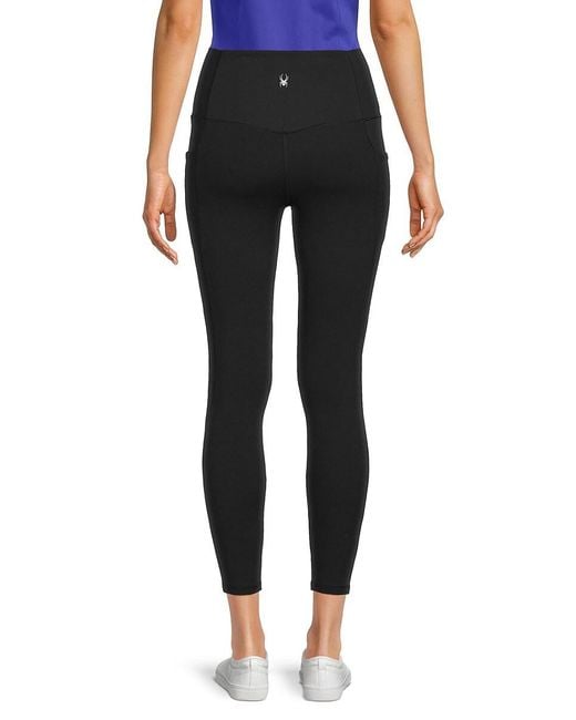 Spyder Black Super High Waist Logo Leggings