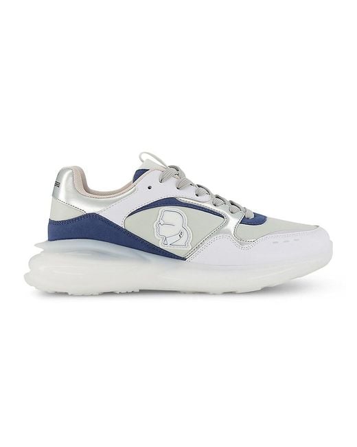 Karl Lagerfeld Blue Low Top Runner Sneakers for men