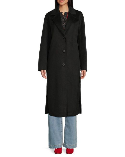 Rebecca Minkoff Black Wool Blend Double Face Coat