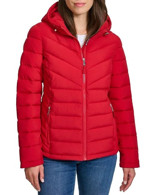 Tommy Hilfiger Red Puffer Jacket