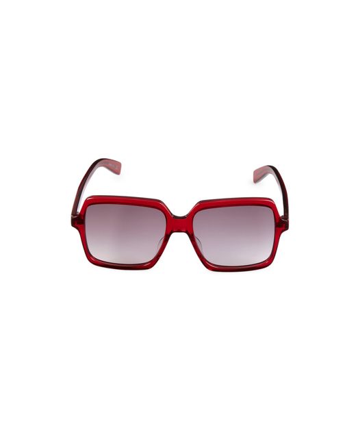 Saint Laurent Red Core 56mm Oversized Square Sunglasses