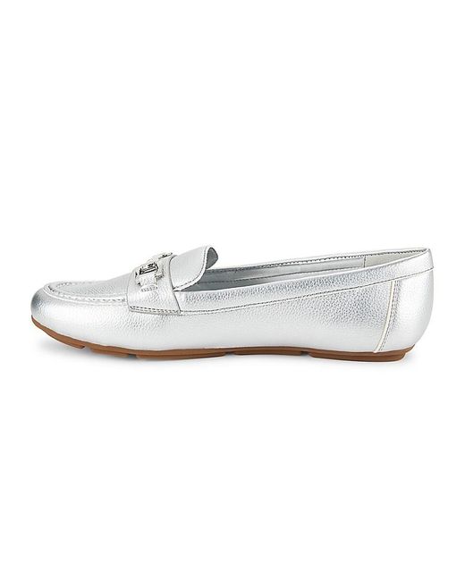 Calvin Klein White Apron Toe Loafers