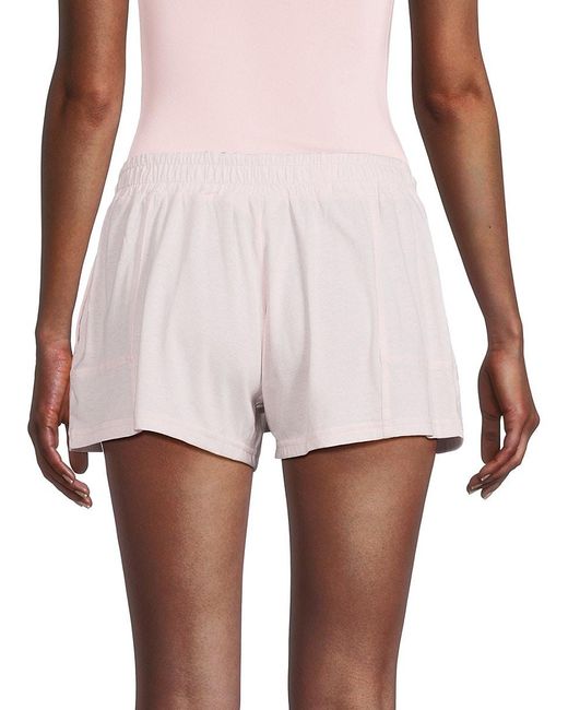 Ted Baker Pink Solid Drawstring Shorts