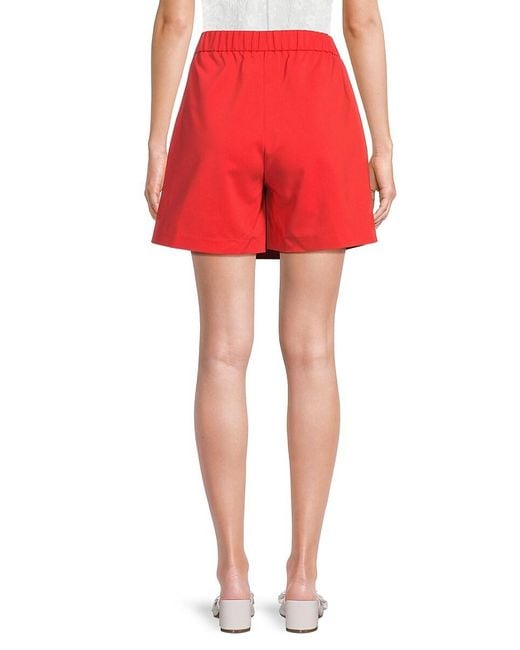 Saks Fifth Avenue Red Solid Skort